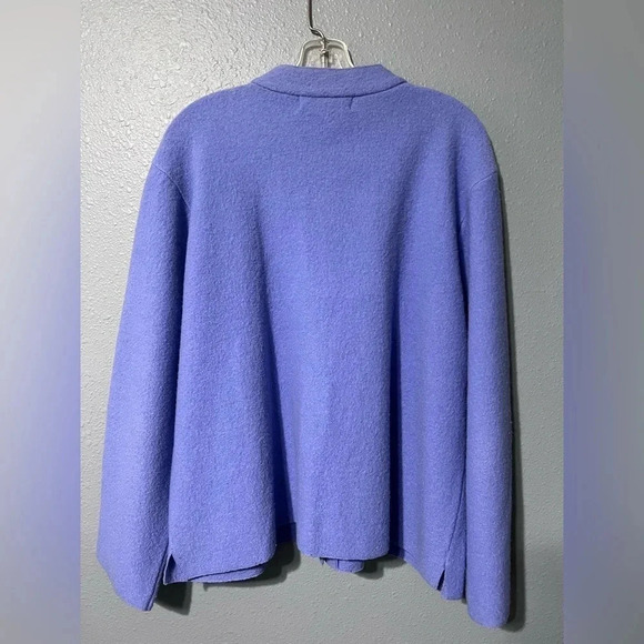 Vintage Herman Geist 100% Wool Purple Cardigan/Sweater Pockets Button Sz LG. EUC - Picture 3 of 5